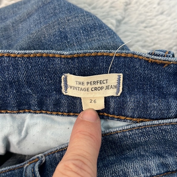 Madewell The Perfect Vintage Crop Blue Jeans waist 26 - Picture 9 of 9